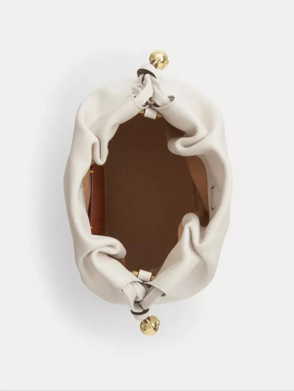 NWT! Coach Faye Mini Drawstring Bag In Gold/chalk #CDB67